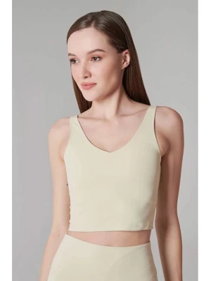 Onamaste Top sportowy "Mantra" w kolorze beżowym rozmiar: L/XL