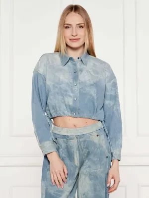 One Teaspoon Jeansowa koszula BUBBLE | Cropped Fit