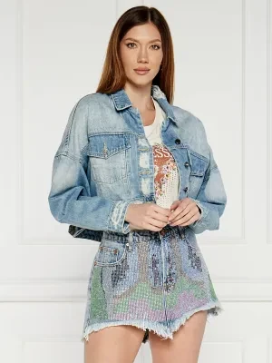 One Teaspoon Jeansowa kurtka EAGLE | Cropped Fit