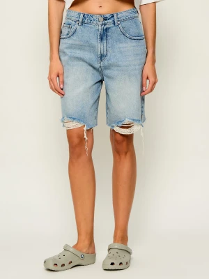 One Teaspoon Jeansowe bermudy Rebel Rise | Loose fit | high waist niebieski