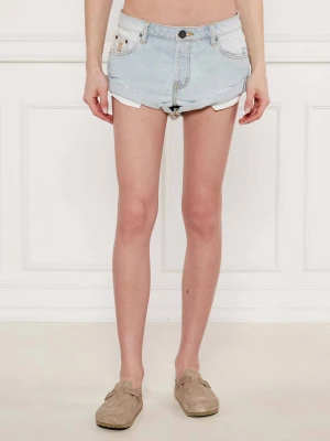 One Teaspoon Jeansowe szorty BANDITS | Loose fit | low waist błękitny
