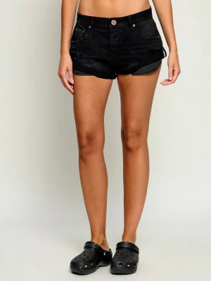 One Teaspoon Jeansowe szorty Bandits | Loose fit | low waist czarny