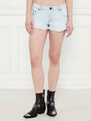 One Teaspoon Jeansowe szorty DUKES | Loose fit | low waist błękitny