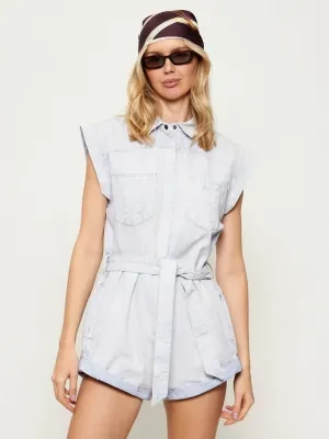 One Teaspoon Jeansowy kombinezon BANDIT AVIATOR MINI | Regular Fit