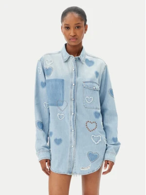 One Teaspoon Koszula jeansowa Everyday Studded 26714 Niebieski Relaxed Fit