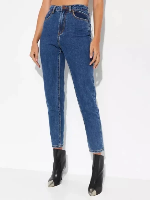 One Teaspoon Niebieskie jeansy High Waist