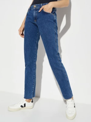 One Teaspoon Niebieskie jeansy Trucker Straight Low Waist