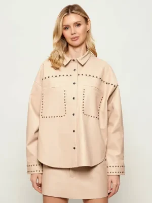 One Teaspoon Skórzana kurtka DARIA | Relaxed fit