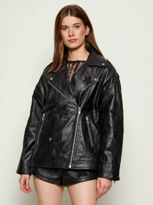 One Teaspoon Skórzana ramoneska BIKER BOYFRIEND | Oversize fit