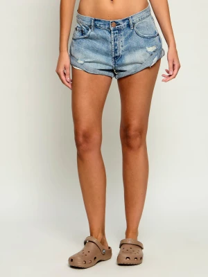 One Teaspoon Szorty Bandits | Loose fit | low waist niebieski