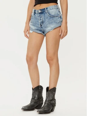 One Teaspoon Szorty jeansowe Bandits 26701 Niebieski Regular Fit