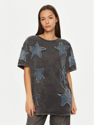 One Teaspoon T-Shirt Denim Star 26858 Szary Relaxed Fit