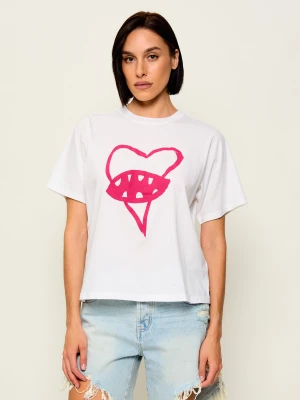 One Teaspoon T-shirt Love Bites | Relaxed fit biały