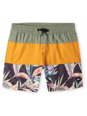 O'Neill Szorty kąpielowe "Cali" w kolorze oliwkowo-pomarańczowym rozmiar: 140