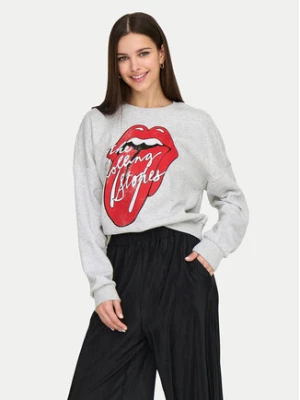ONLY Bluza Rolling Stones 15345927 Szary Regular Fit