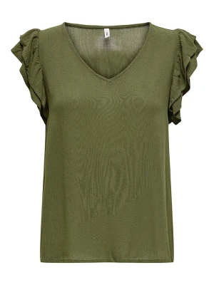 ONLY Bluzka "Chiara" w kolorze khaki rozmiar: XL