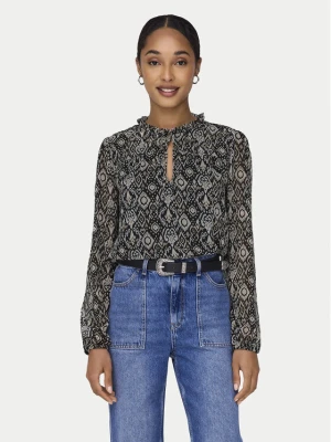 ONLY Bluzka Ditsy 15229700 Czarny Regular Fit