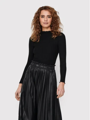 ONLY Bluzka Emma 15180040 Czarny Slim Fit