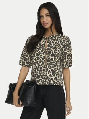 ONLY Bluzka Jenna 15368592 Beżowy ciemny Regular Fit