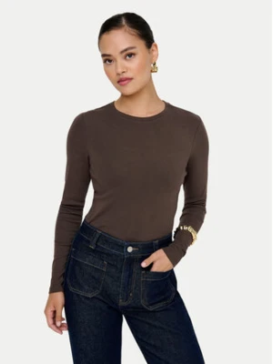 ONLY Bluzka Riley 15323159 Brązowy Slim Fit