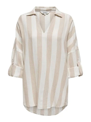 ONLY Bluzka w kolorze beżowo-białym rozmiar: M