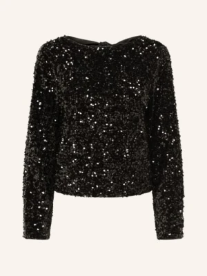 Only Bluzka Z Długim Rękawem I Cekinami schwarz