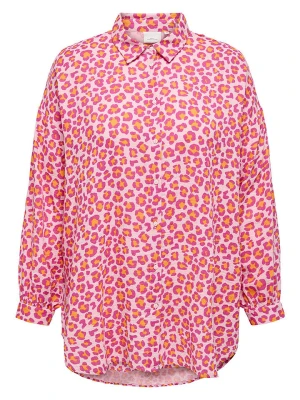 ONLY Carmakoma Bluzka w kolorze różowo-jasnoróżowo-czerwonym rozmiar: 44