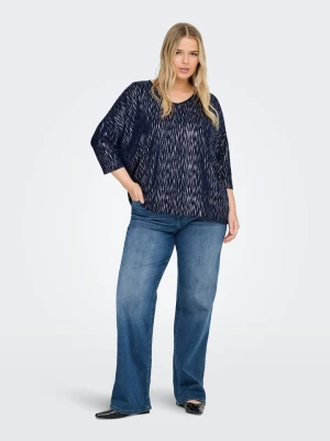 ONLY Carmakoma Bluzka w kolorze srebrno-granatowym rozmiar: 46/48