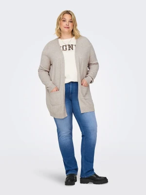 ONLY Carmakoma Kardigan w kolorze beżowym rozmiar: S-42/44