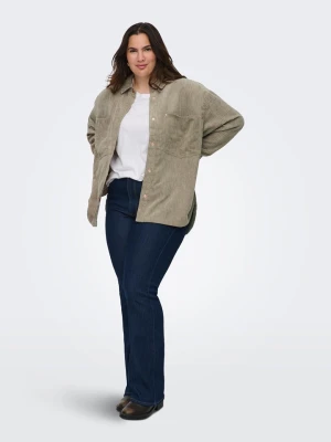 ONLY Carmakoma Koszula sztruksowa w kolorze beżowym rozmiar: 46/48