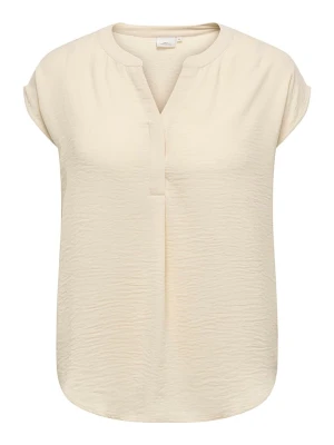 ONLY Carmakoma Koszulka "Hilla" w kolorze beżowym rozmiar: 44