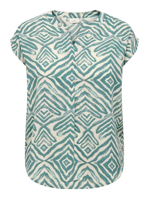 ONLY Carmakoma Koszulka "Hilla" w kolorze turkusowo-beżowym rozmiar: 42