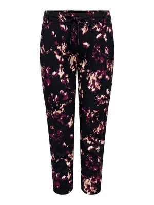 ONLY Carmakoma Spodnie w kolorze czarno-fioletowym rozmiar: 54/L32