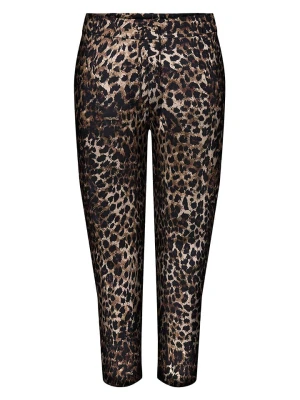 ONLY Carmakoma Spodnie w kolorze czarno-jasnobrązowym rozmiar: 42/L32