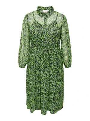 ONLY Carmakoma Sukienka 15289418 Zielony Regular Fit