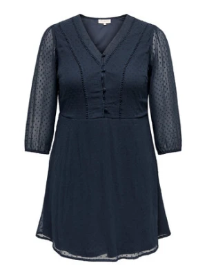 ONLY Carmakoma Sukienka codzienna 15286751 Niebieski Regular Fit