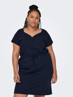ONLY Carmakoma Sukienka "Lila" w kolorze granatowym rozmiar: 42/44