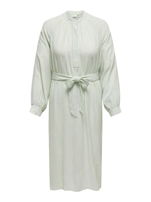 ONLY Carmakoma Sukienka "Lonnie" w kolorze jasnozielono-białym rozmiar: 48