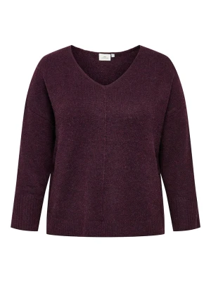 ONLY Carmakoma Sweter w kolorze bordowym rozmiar: 42/44
