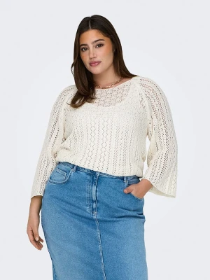 ONLY Carmakoma Sweter w kolorze kremowym rozmiar: M-46/48