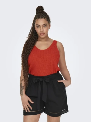 ONLY Carmakoma Top dzianinowy "Sunny" w kolorze ceglanym rozmiar: 54