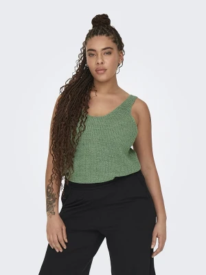 ONLY Carmakoma Top dzianinowy "Sunny" w kolorze zielonym rozmiar: 42/44