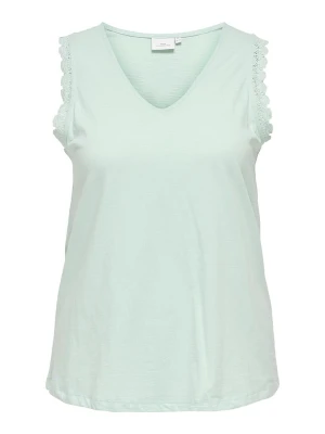 ONLY Carmakoma Top "Lila" w kolorze turkusowym rozmiar: 50/52