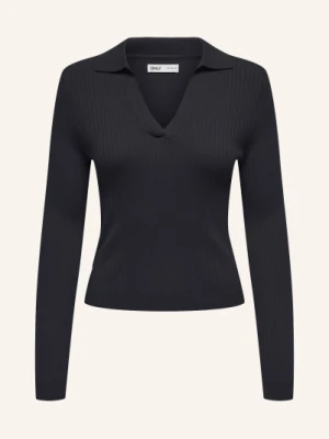 Only Dzianinowa Koszulka Polo blau