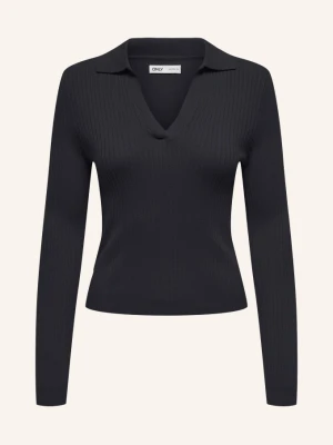 Only Dzianinowa Koszulka Polo blau GRANATOWY