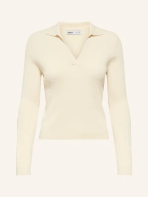 Only Dzianinowa Koszulka Polo weiss