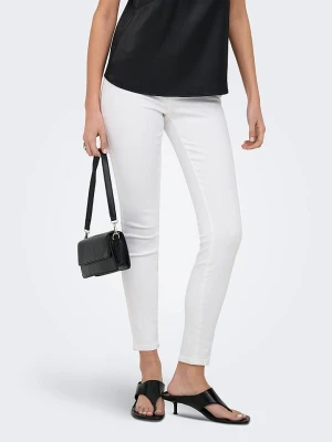 ONLY Dżinsy - Skinny fit - w kolorze białym rozmiar: L/L32