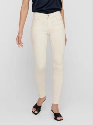 ONLY Jeansy 15218655 Écru Skinny Fit