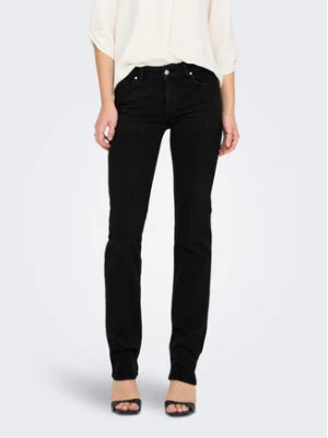 ONLY Jeansy 15252221 Czarny Straight Fit