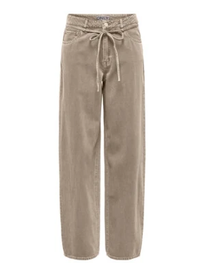 ONLY Jeansy Gianna 15372521 Beżowy Straight Leg